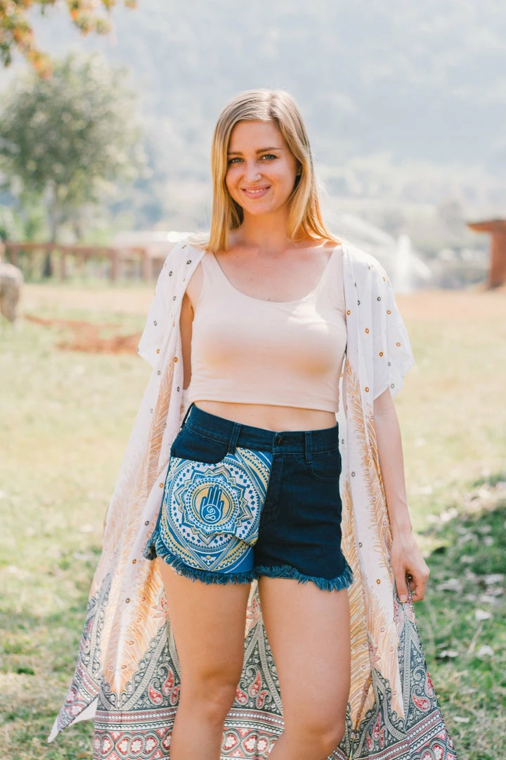 Offbeat Blue & Yellow Lotus Hand Denim 11 Offbeat Blue & Yellow Lotus Hand Denim