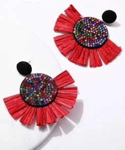 17KM Official Store Boho Multicolor Vegan Drop Earrings