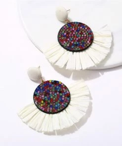 17KM Official Store Boho Multicolor Vegan Drop Earrings