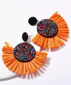 17KM Official Store Boho Multicolor Vegan Drop Earrings