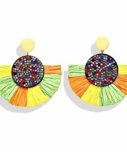 17KM Official Store Boho Multicolor Vegan Drop Earrings