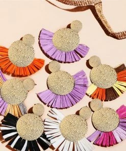 17KM Official Store Boho Multicolor Vegan Drop Earrings