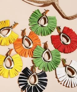 17KM Official Store Boho Multicolor Vegan Drop Earrings