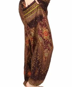 Napat Brandy Brown Peacock Harem Pants