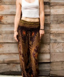 Napat Brandy Brown Peacock Harem Pants
