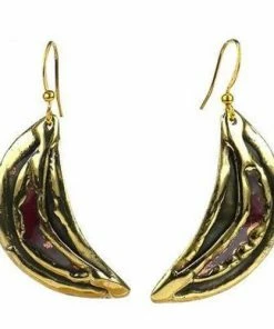 Brass Images (E) Jewelry Brass And Copper Slice Earrings (GC)