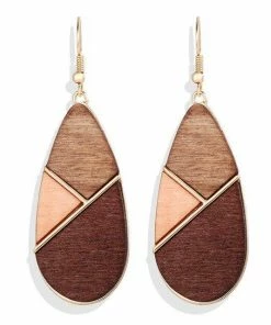 17KM Official Store Jewelry Brown & Beige Drop Earrings
