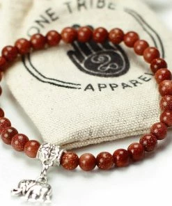 One Tribe Apparel Jewelry Brown Elephant Bracelet - Honesty & Stability