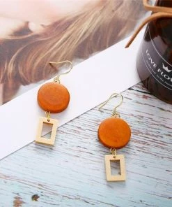 17KM Official Store Brown Vintage Drop Earrings Boho Clothing