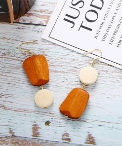 17KM Official Store Brown Vintage Drop Earrings Boho Clothing