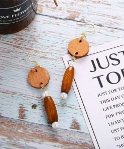 17KM Official Store Brown Vintage Drop Earrings Boho Clothing