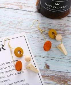 17KM Official Store Brown Vintage Drop Earrings Boho Clothing
