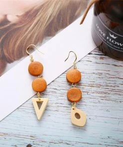 17KM Official Store Brown Vintage Drop Earrings Boho Clothing