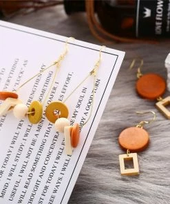17KM Official Store Brown Vintage Drop Earrings Boho Clothing