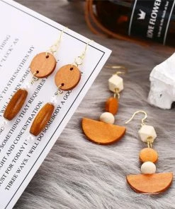 17KM Official Store Brown Vintage Drop Earrings Boho Clothing
