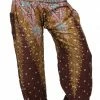 Napat Brown & Yellow Peacock Harem Pants
