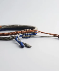 AMIU Handmade Store Jewelry Green, Brown, & Navy Buddhist Tibetan Bracelets