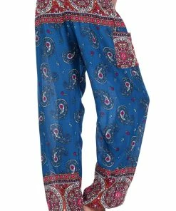 Napat Butterfly Teal Paisley Mandala Pants