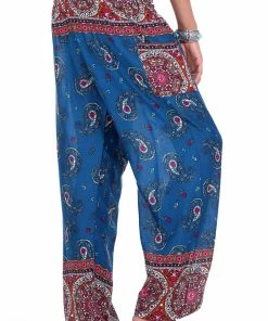 Napat Butterfly Teal Paisley Mandala Pants