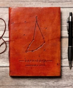 Soothi Capricorn Zodiac Handmade Leather Journal