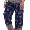 Napat Catalina Blue Paisley Mandala Pants 2 Napat Catalina Blue Paisley Mandala Pants