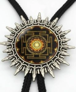 Muyoo Store Bolo Tie Sri Yantra Necklace Jewelry