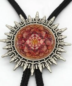 Muyoo Store Bolo Tie Sri Yantra Necklace Jewelry