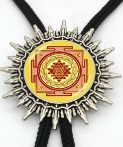 Muyoo Store Bolo Tie Sri Yantra Necklace Jewelry