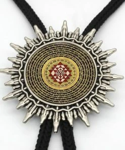 Muyoo Store Bolo Tie Sri Yantra Necklace Jewelry