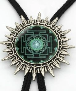Muyoo Store Bolo Tie Sri Yantra Necklace Jewelry