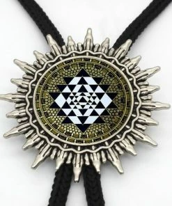 Muyoo Store Bolo Tie Sri Yantra Necklace Jewelry