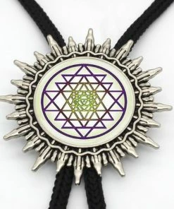 Muyoo Store Bolo Tie Sri Yantra Necklace Jewelry