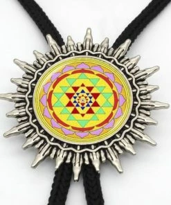 Muyoo Store Bolo Tie Sri Yantra Necklace Jewelry