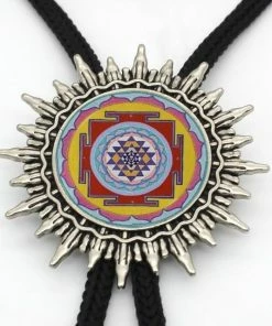 Muyoo Store Bolo Tie Sri Yantra Necklace Jewelry