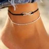 17KM Official Store Charm Anklets For Beach With Sun, Infinity Symbol, Dolphin Charm Jewelry
