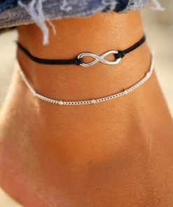 17KM Official Store Charm Anklets For Beach With Sun, Infinity Symbol, Dolphin Charm Jewelry