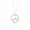 Sincerely Silver Circle Mountain Necklace - A Sterling Silver Adventure Necklace