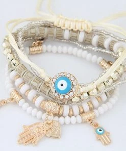 LEMOER Official Store Colorful Beads Charm Bracelets Jewelry