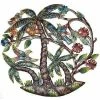 Croix Des Bouquets Colorful Palm Trees Hand Painted Metal Wall Art (GC) Home