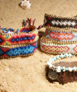ArtiLady Jewelry (Stylish Designer Brand) Colorful Tribal Beach Anklets/Bracelets