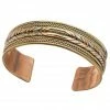 DZI (J) Copper And Brass Cuff Bracelet: Healing Braid (GC)