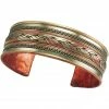 DZI (J) Copper And Brass Cuff Bracelet: Healing Ribbon (GC) Jewelry
