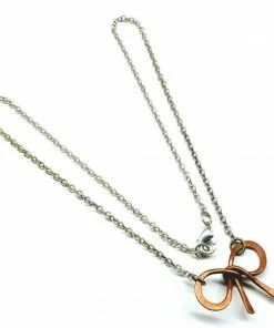 Lexi Butler Designs Copper And Silver Filled Wire Wrapped Bow Tie Necklace