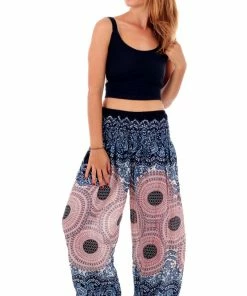 Napat Copper & Blue Honey Hive Harem Pants