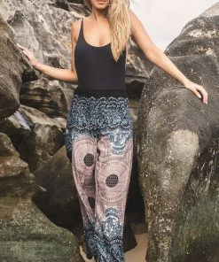 Napat Copper & Blue Honey Hive Harem Pants