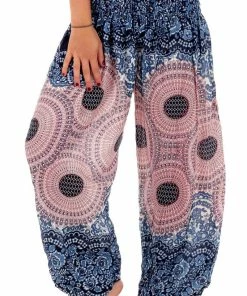 Napat Copper & Blue Honey Hive Harem Pants