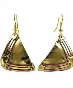 Brass Images (E) Copper Directions Brass Earrings (GC) Jewelry