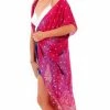 Napat Coral Pink Peacock Kimono 1 Napat Coral Pink Peacock Kimono