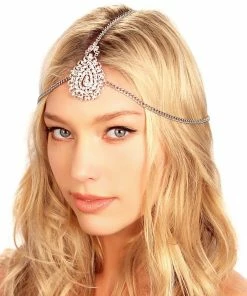 Kristin Perry Crusted Medallion Chain Headpiece