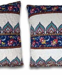 DaDa Bedding Collection Home DaDa Bedding Set Of Two Bohemian Earthy Meadow Throw Pillow Covers, 18" X 18", 2-PCS (160553-9-CC)